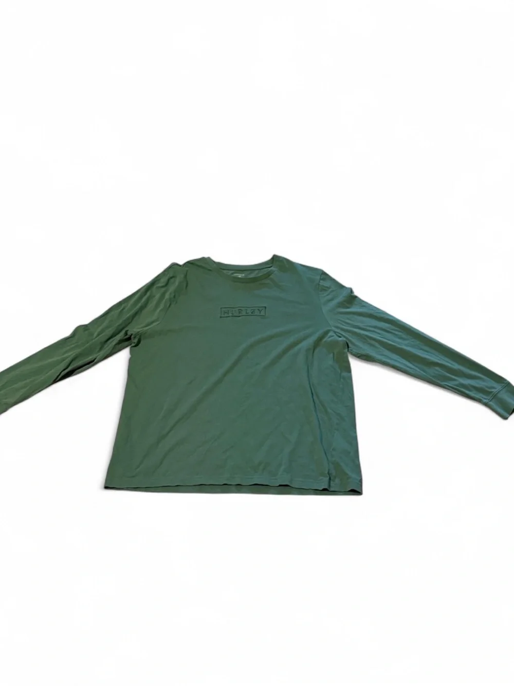 Hurley Men's Long Sleeve Crewneck Tee in Forest Green